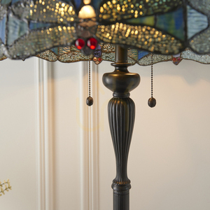 Lampă de podea Tiffany albastră Interiors Dragonfly 64069 small 1