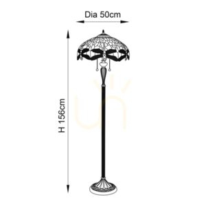 Lampă de podea Tiffany albastră Interiors Dragonfly 64069 small 2