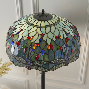 Lampă de podea Tiffany albastră Interiors Dragonfly 64069 small 5