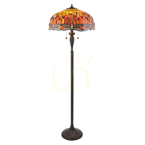 Verifica Lampă de podea Tiffany Dragonfly multicolor Interiors 64070