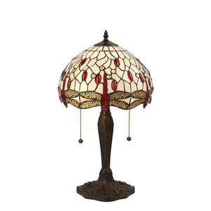 Lampă de masă Tiffany Interiors Dragonfly bej 30 cm 64086 small 0