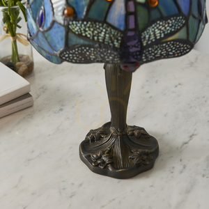 Lampă de masă Tiffany Dragonfly albastră Interiors 64088 small 1