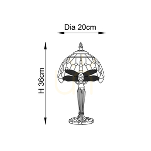 Lampă de masă Tiffany Dragonfly albastră Interiors 64088 small 2
