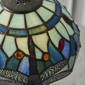 Lampă de masă Tiffany Dragonfly albastră Interiors 64088 small 6
