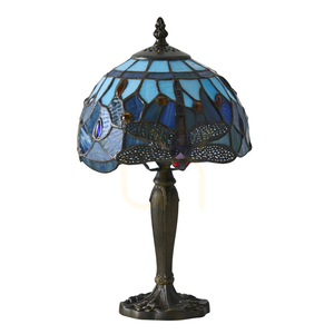Lampă de masă Tiffany Dragonfly albastră Interiors 64088 small 9