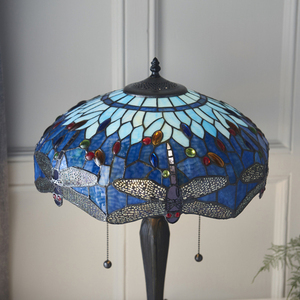 Lampă de masă Tiffany albastră Interiors Dragonfly 64089 small 3