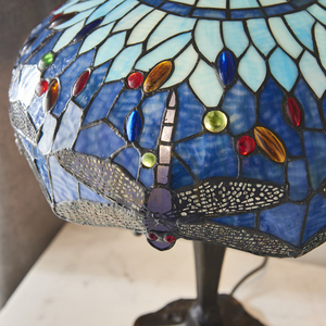 Lampă de masă Tiffany albastră Interiors Dragonfly 64089 small 4