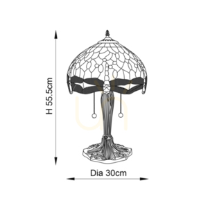 Lampă de masă Tiffany albastră Interiors Dragonfly 64090 small 2