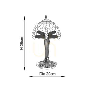 Lampă de masă Tiffany Dragonfly Interiors multicolor 20 cm 64091 small 2