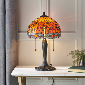 Dragonfly Tiffany lampă de masă Multicolor 64092 Interiors. small 3