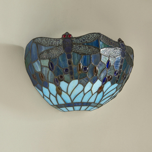 Lampă de perete Tiffany Dragonfly albastră Interiors 64102 small 8