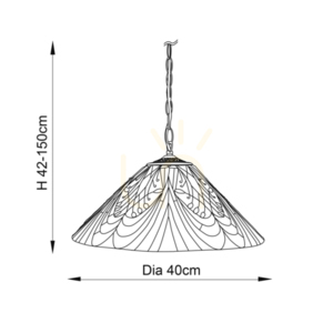 Hector Tiffany Lampa pandantiv Multicolor 64162 Interioare. small 2