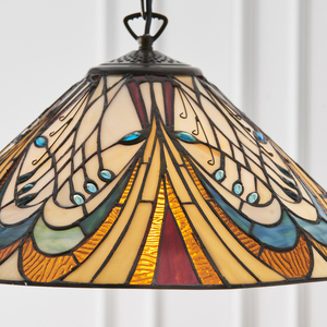 Hector Tiffany Lampa pandantiv Multicolor 64162 Interioare. small 7