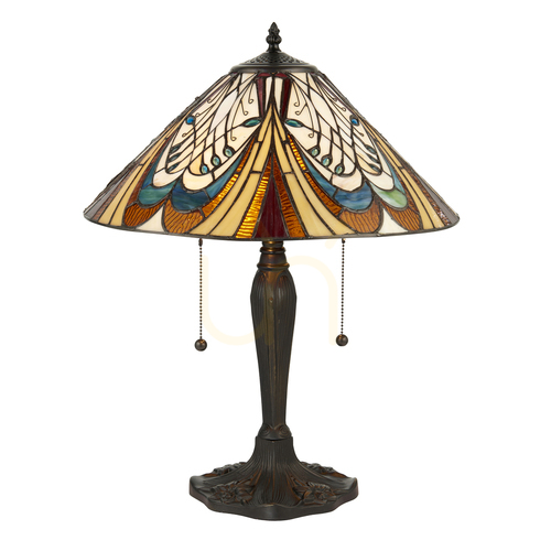 Verifica Lampă de masă Tiffany Interiors Hector multicolor 40 cm 64163