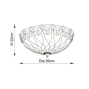 Hutchinson Tiffany Multicolor Plafond 64173 Interioare. small 2