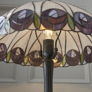 Lampă de masă Tiffany Interiors Hutchinson multicolor, sticlă și rășină, 40 cm, E27 small 7