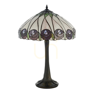 Lampă de masă Tiffany Interiors Hutchinson multicolor, sticlă și rășină, 40 cm, E27 small 9