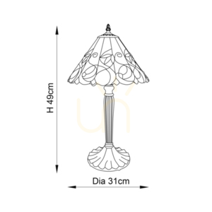 Lampă de masă Tiffany Interiors Jamelia multicolor 31 cm 64195 small 2