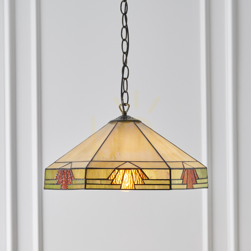 Verifica Nevada Tiffany Lampa cu pandantiv Multicolor 64285 Interioare.