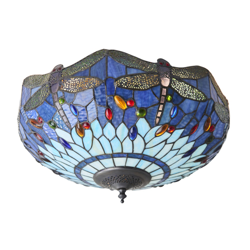 Verifica Dragonfly Tiffany albastru Plafond 70722 Interioare.