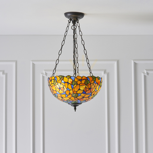 Verifica Josette Tiffany Multicolor Lampa pandantiv 70751 Interioare