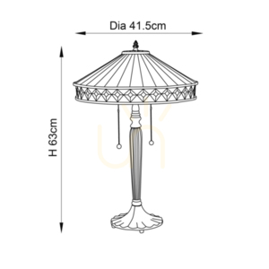 Fargo Tiffany lampă de masă Multicolor 70935 Interioare. small 2