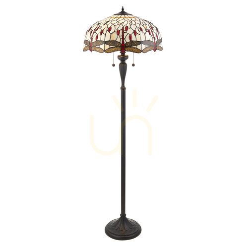 Verifica Lampă de podea Tiffany bej Interiors Dragonfly 70940, E27, 156 cm