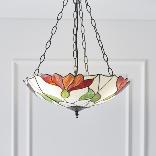 Verifica Lampa suspendată Tiffany Interiors Botanica multicoloră 45 cm 70946
