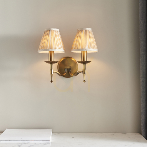 Verifica Lampă de perete Stanford Brass 63654 Interioare