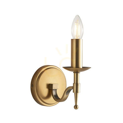 Verifica Lampă de perete Stanford Brass CA1W1B Interioare