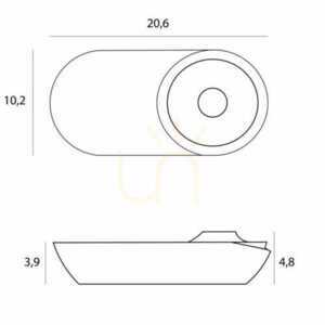 Plafonieră LED Max Light Vector C0268 negru 10W 3000K aluminiu small 3