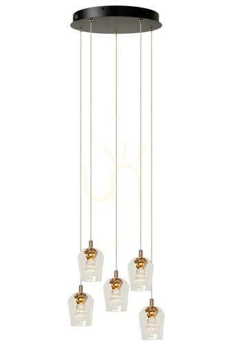 Verifica Lampă suspendată Lucide BERLIANE LED aurie 34 cm 5x4W 00430/21/60