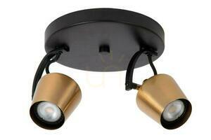 Plafonieră Lucide Emile 2xGU10 LED metal aurie-neagră 20 cm 51901/02/02 small 1