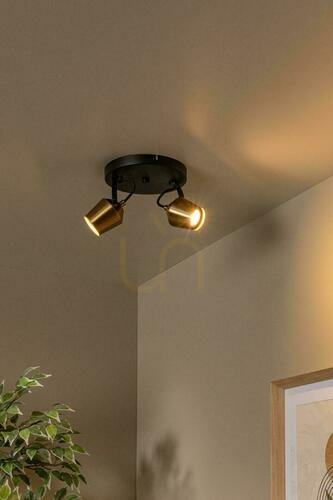 Verifica Spot de tavan Lucide EMILE 2xGU10 metal auriu-negru 20 cm 51901/02/02