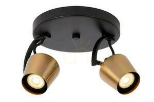 Plafonieră Lucide Emile 2xGU10 LED metal aurie-neagră 20 cm 51901/02/02 small 0
