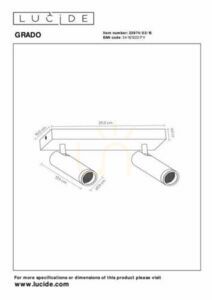 Plafon Lucide GRADO gri aluminiu 2xMR11 LED 22974/02/15 small 4