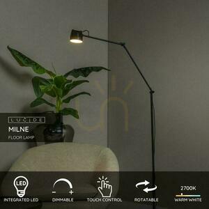 Lampă de podea Lucide MILNE neagră LED 8W 44716/06/30 small 2