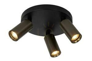 Plafonieră cu spoturi Lucide RITMO 3xGU10 maro negru aluminiu Ø18 cm 09942/13/97 small 0