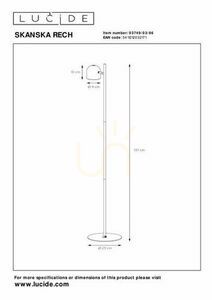 Lampă de podea reîncărcabilă Lucide SKANSKA RECH LED 3 W, cafeniu, IP44, 137 cm small 6