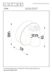 Aplica de perete Lucide TONI LED maro aluminiu 29934/02/96 small 5