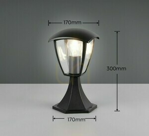 Lampă de grădină pe soclu TRIO VENTA 563260132, negru mat, E27, 30 cm small 2