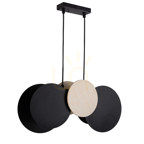 Verifica Lampă suspendată Sigma TOLA 2xE27 negru placaj SKU 40895