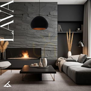 Lampă suspendată Sigma LAVA 1xE27 negru, auriu 52 cm 41077 small 2