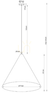 Lampă suspendată Sigma VESUVIO 3xE27 gri auriu 77 cm 41050 small 2