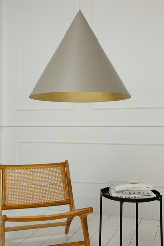 Verifica Lampă suspendată Sigma VESUVIO taupe auriu 1xE27 77 cm SKU 41059