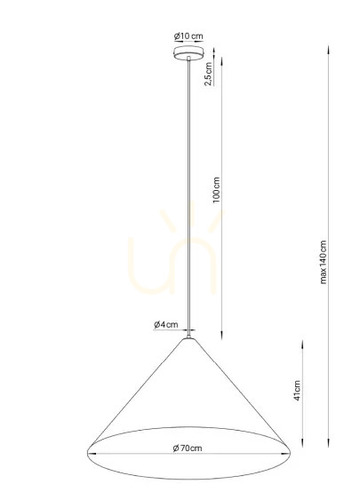Verifica Lampă suspendată Sigma VESUVIO 1xE27 negru taupe 70 cm SKU 41062