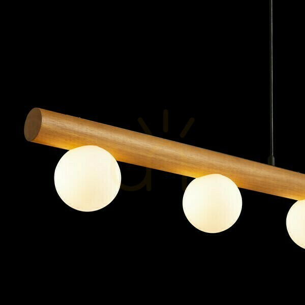 Vedere Noctis Lămpă cu pandantiv din lemn / sticlă opală 230 V Led G9 5x7 W. Noctis Lămpă cu pandantiv din lemn / sticlă opală 230 V Led G9 5x7 W.