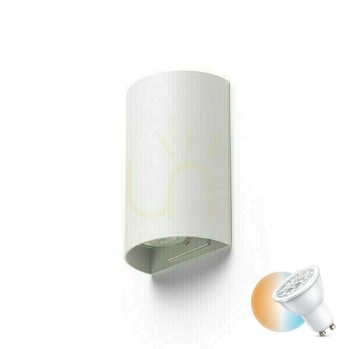 Verifica Lampă de perete Capri R lampă de perete Alb 230 V Led Gu10 2x9 W.
