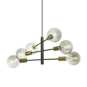 Pendul Rendl ARTEMIA 6 negru / alamă periată, 6×E27, R14399 small 1
