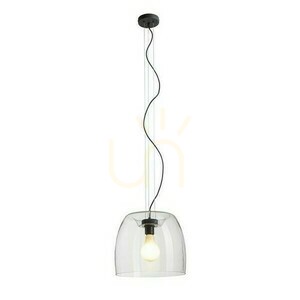 Lampă suspendată Rendl ORLANDO 35 R14395 – sticlă transparentă, negru, E27 small 0